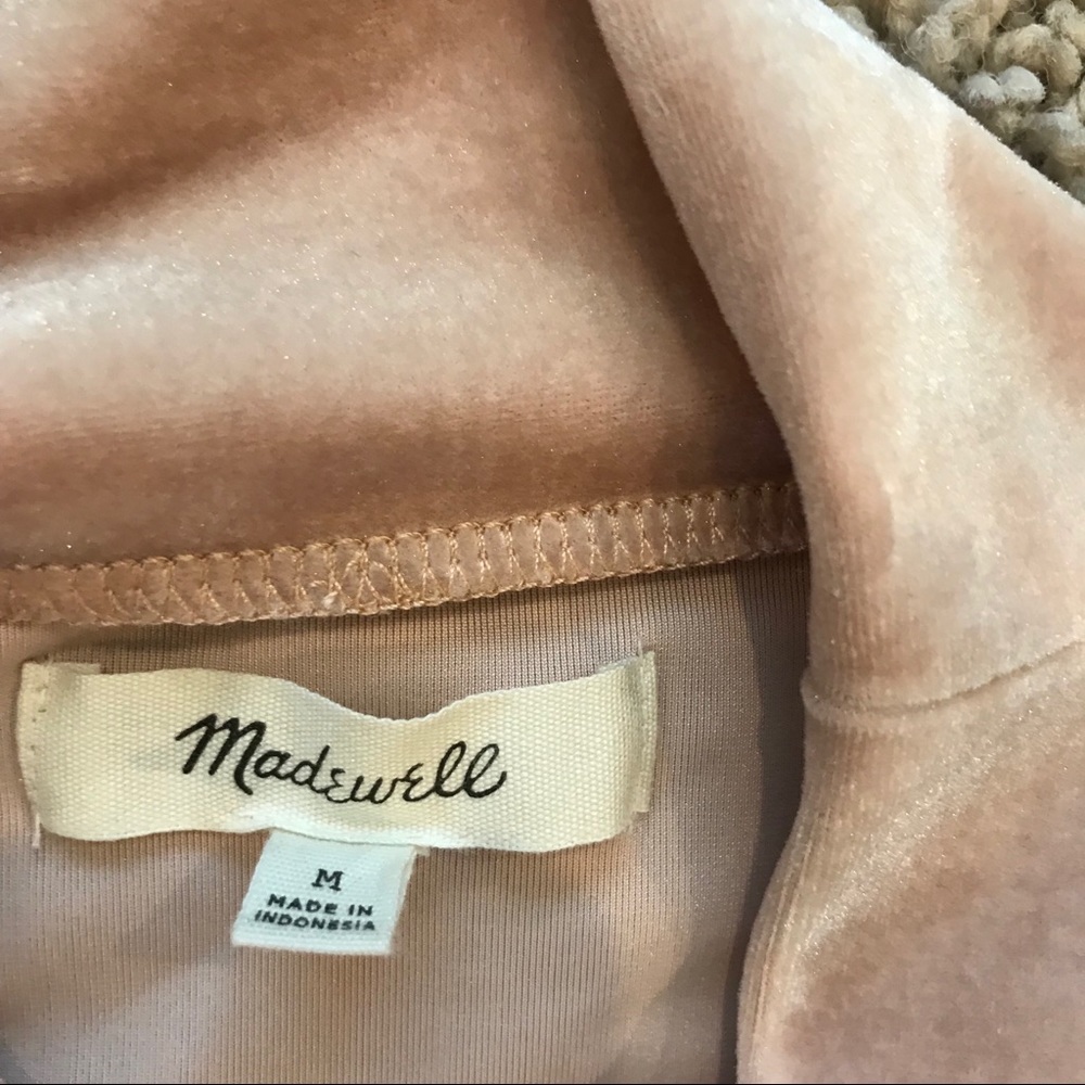 Madewell Mock Neck Velvet Shirt - Picture 4 of 5